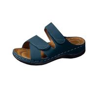 Infradito Donna Estive Comode Sandali con Suola Spessa, Design Traforato e Dettagli per Un Comfort Perfetto sotto Il Sole. (Blue, 37)