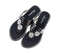 Infradito Donna Estive Vendita, Sandalo Gioiello Donna Moda Eleganti Flip-Flop Sandali da Spiaggia Leggero Ciabatte Estive Pantofole Punta Aperte Scarpe all’Aperto Antiscivolo Gomma Suole Scarpe