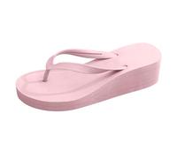 Infradito Donna Zeppa Infradito Alto Nero Infradito Donna Eleganti Infradito Donne Mare Moda Tacco Inclinato Gomma Comfort Estate Sabbia Spiaggia Vacanza Piscine