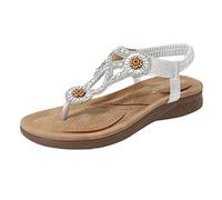 Infradito estivi da donna con strass, glitter, con zeppa, sandali estivi da donna, sandali estivi da donna, sandali da spiaggia, sandali aperti, sandali per il tempo libero, infradito bohémien