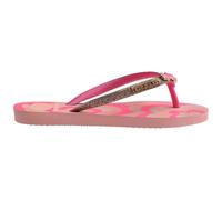 Havaianas Hav. Kids Slim Glitter II, Infradito Bambine e Ragazze, Flusso Rosa Fiore, 2/2.5 UK Child