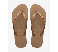 Havaianas - Women's Slim Logo Metallic - Sandali Brazil 41/42 | EU 43|44 beige/marrone