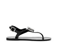 Infradito in PVC con Maxi Pietra Nero 39