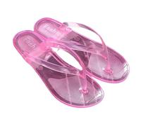 Infradito Infradito da Donna Infradito da Donna Spiaggia Estiva Piatta Chiaro Ragazze Pantofole Trasparenti Scarpe Diapositive da Donna, Pink, CN 39