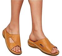 Infradito ortesi Donna Supporto per L'Arco Plantare Comfort Sandali Infradito da Passeggio Fascite Plantare Piedi Piatti Dolore al Tallone Correzione dell'alluce valgo, Marrone, US10/EU42
