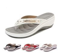 Infradito ortesi per Donna con Supporto per Arco Sandali per fascite Plantare per Piedi Piatti Comodi Sandali per Infradito ortopedici da Passeggio (Color : White, Size : 37 EU)