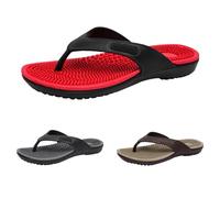 Infradito ortopediche da uomo, con supporto per arco plantare, pantofole rilassate per fascite plantare, comode pantofole per riflessologia, per surf, diapositive per vacanze, Z1 rosso., 42.5 EU