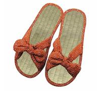 Infradito Paglia Donna Ciabatte Comode Estate Flip Flops Moda Pantofole, Sandali di Lino Scarpe per Coppie, Antiscivolo Resistenti al Sudore Flip Flops in Naturali(Size:38,Color:Arancione)