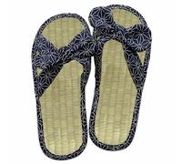 Infradito Paglia Donna Ciabatte Comode Estate Flip Flops Moda Pantofole, Sandali di Lino Scarpe per Coppie, Antiscivolo Resistenti al Sudore Flip Flops in Naturali(Size:38,Color:Blu)