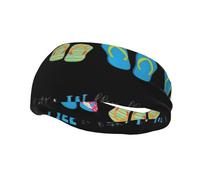 Infradito per calligrafia, scarpe da spiaggia con stampa, fasce per il sudore, fascia sportiva per uomini e donne, per corsa, fitness, yoga, ciclismo, antisudore antiscivolo