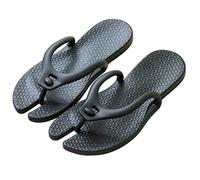 Infradito Pieghevole Donna Uomini Casa Sandali Antiscivolanti Estate per Spiaggia Bagni Viaggio, Nero , Large