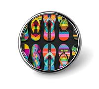 Infradito Rotondo Badge Spilla Leggero Risvolto Tie Pins Regali Unici Spilla In Metallo Distintivo Per Cappello Camicia Abbigliamento Borse Decorazione