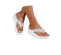 Infradito Sandali da Donna Sandali con Zeppa Glitter Scarpe con Plateau in Strass Separatore di Dita Muli Pantofole Open Toe Pantofole da Interno Sandali da Esterno Infradito Sandali da Spiaggia