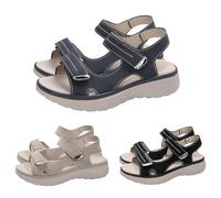 Infradito Sportive con Scratch, Sandali Semplici a Punta Aperta, Scarpe leggere Comode Ciabatte Casual Stabili, Slippers per Esterni Scarpe Sportive Pantofole Singole, Nero , 42 EU