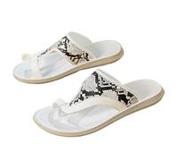 Infradito Uomo Stampa Serpente Suola Piana Spiaggia Sandali Casual