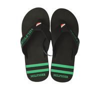 Tommy Hilfiger Infradito uomo ciabatta mare piscina con laccio in tessuto beachwear articolo XM0XM04572, BDS Black/Nero, EUR 44 - UK 10 - USA 11 - CM 28