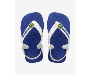 InfraditoHavaianas Baby Brasil Logo blu bianco bambini - 17-18