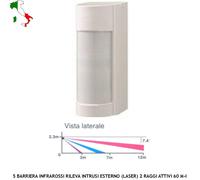 INFRAROSSO RIVELARTORE DUAL. PORTATA 12 MT DOPPIO LED SEGNALAZIONE ALIMENT.12 V.