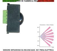 INFRAROSSO SENSORE DA INCASSO PRESA 501 RILEVA MOVIMENTO ANTIFURTO COLORE NERO G