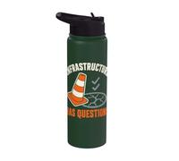 Infrastructure Has Questions Public Works Humor Stainless Steel Insulated Water Bottle