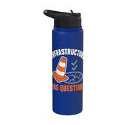 Infrastructure Has Questions Public Works Humor Stainless Steel Insulated Water Bottle