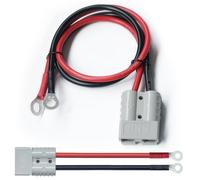 Infreecs - 2 pezzi Morsetto batteria 50A, cavo connettore Anderson da 50 cm, con cavo di collegamento batteria a O-ring da 10AWG per batteria solare moto auto Massa cavo auto ecc