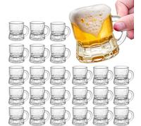 INFTYLE Bicchieri da birra, bicchierini da 56,7 g, in vetro, trasparenti, piccoli, per succhi di frutta, da degustazione, per bere birra e festival (vetro, confezione da 24 - 56,7 g)