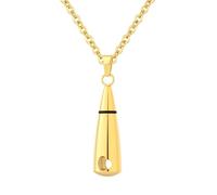 InfuMemo Collana con ciondolo a forma di goccia, gioiello per ceneri, ricordo commemorativo per donne e uomini, con mini urna commemorativa, Acciaio inossidabile