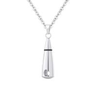 InfuMemo Collana con ciondolo a forma di goccia, gioiello per ceneri, ricordo commemorativo per donne e uomini, con mini urna commemorativa, Acciaio inossidabile