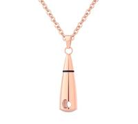 InfuMemo Collana con ciondolo a forma di goccia, gioiello per ceneri, ricordo commemorativo per donne e uomini, con mini urna commemorativa, Acciaio inossidabile