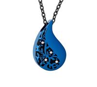InfuMemo Collana con urna a forma di goccia con albero della vita, gioiello commemorativo per ceneri, gioiello commemorativo per donne e uomini, Acciaio inossidabile