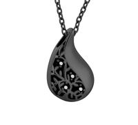 InfuMemo Collana con urna a forma di goccia con albero della vita, gioiello commemorativo per ceneri, gioiello commemorativo per donne e uomini, Acciaio inossidabile