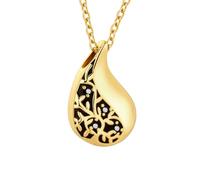 InfuMemo Collana con urna a forma di goccia con albero della vita, gioiello commemorativo per ceneri, gioiello commemorativo per donne e uomini, Acciaio inossidabile