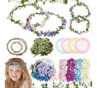INFUNLY 12 set di corone di fiori fai da te per creare le tue corone floreali fatte a mano ghirlanda di fiori per feste di fiori corona accessori per capelli decorazioni per matrimoni bomboniere di