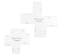 INFUNLY 2 sagome per angoli in scatola di 2 dimensioni, per angoli da taglio, 1,9 - 3,8 cm, 4,4 - 6,3 cm, in acrilico trasparente, per trapuntare, stencil ad angolo, righello per cucito, per