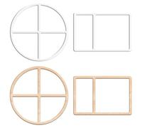 INFUNLY 2PCS Rettangolo 2 Pocket Valet Tray Router Modelli Rotondo 4 Pocket Valet Tray Modelli Router Modelli Acrilico Trasparente Modello Router Lavorazione Del Legno Modello Coaster Template