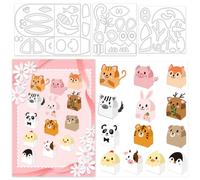 INFUNLY 3D coniglio taglio fustelle stencil animali caramelle scatola metallo fustella tagli carta carta artigianato taglio fustella kit per carta fabbricazione e foto album decorazioni