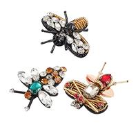 INFUNLY 3PCS Api Strass Perline Toppe Cucire su Paillettes Toppe Api Fatte A Mano Perline Patch Ape Applique di Cristallo per Jeans Giacche Abbigliamento Borsa Scarpe