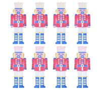INFUNLY 8 toppe con paillettes schiaccianoci 2 stili termoadesive con paillettes toppe ricamate per le festività appliques scintillanti schiaccianoci decorazioni fai da te per abbigliamento, vestiti