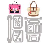 INFUNLY Fustelle in metallo a forma di borsa, 2 stili, per realizzare biglietti, zaini, fustelle in metallo, stencil per fai da te, album di ritagli, album decorativi, goffratura, artigianato di carta