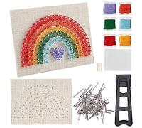 INFUNLY Kit fai da te Arte della Stringa Arcobaleno 3D Kit di Arte Della Stringa Fai Il Tuo Corredo Artigianato Artigianato per Adulti Nail String Art Kit per Donne Studenti Interessante