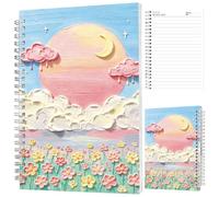 INFUNLY Moon Cloud Spiral Notebook Macaron 5.5×8.3in Journal for Work
