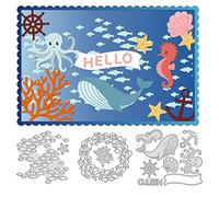INFUNLY Oceano Animale Metallo Morire Tagli - Stelle Marine, Mare Cavallo, Coral per Scrapbooking, Fai da Te Artigianato, Album, Carta Decor