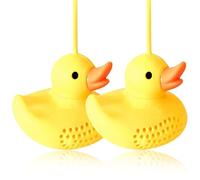 Infuser da tè anatra 2 pcs Silicone simpatico tè da a cibi a base di cibo per il calore sciolto resistente alla lavastoviglie riutilizzabile per la lavastoviglie riutilizzabile