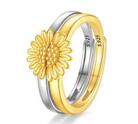 INFUSEU Anello Abbraccio Donna Argento Sterling 925 Gioielli Regolabili Anelli Dell'abbraccio Della Mano Regalo per Ragazze Signora