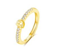 INFUSEU Anello Con Iniziale, Argento 925 Anelli Donna Regolabili A-z Lettera Captiale Impilabili Personalizzato Nome Gioielli Regalo Di Mamma Donna