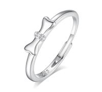 INFUSEU Anello Osso di Cane Donna Argento Sterling 925 Vintage Medievale Gioielli Regolabili Anelli Della Anelli Animale Regalo per Ragazze Signora