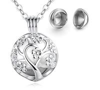 INFUSEU Ciondoli Di Cenere, Collana Di Ceneri Collana Di Urna Umana Da Donna Ceneri In Acciaio per Conservare Le Ceneri Ceneri Umane