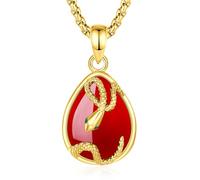 INFUSEU Collana Serpente Cristal 18K Oro Collane Cristallo Animale Ciondolo Corniola Gioielli Ciondolo Yoga Fortunato Gotico Regalo per Le Donna Uomo