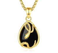 INFUSEU Collana Serpente Cristal Collane Cristallo Animale Ciondolo Ossidiana/Corniola/Pietra di Luna/Ametista Gioielli Ciondolo Yoga Fortunato Gotico Regalo per Le Donna Uomo